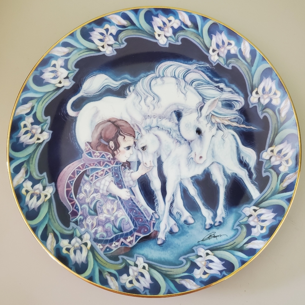 Reco 1990 "Special Friends Are Few" Unicorn Plate